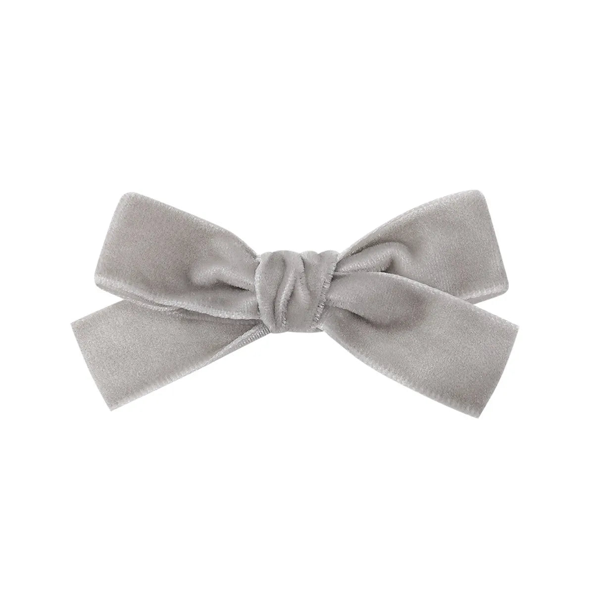 Kid'S Cute Solid Color Bow Knot Cotton Pleated Hair Clip