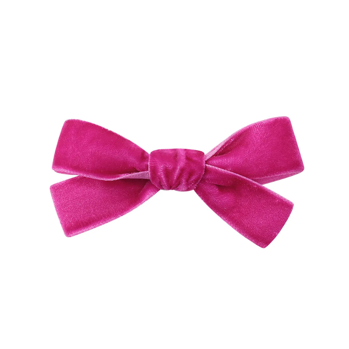 Kid'S Cute Solid Color Bow Knot Cotton Pleated Hair Clip