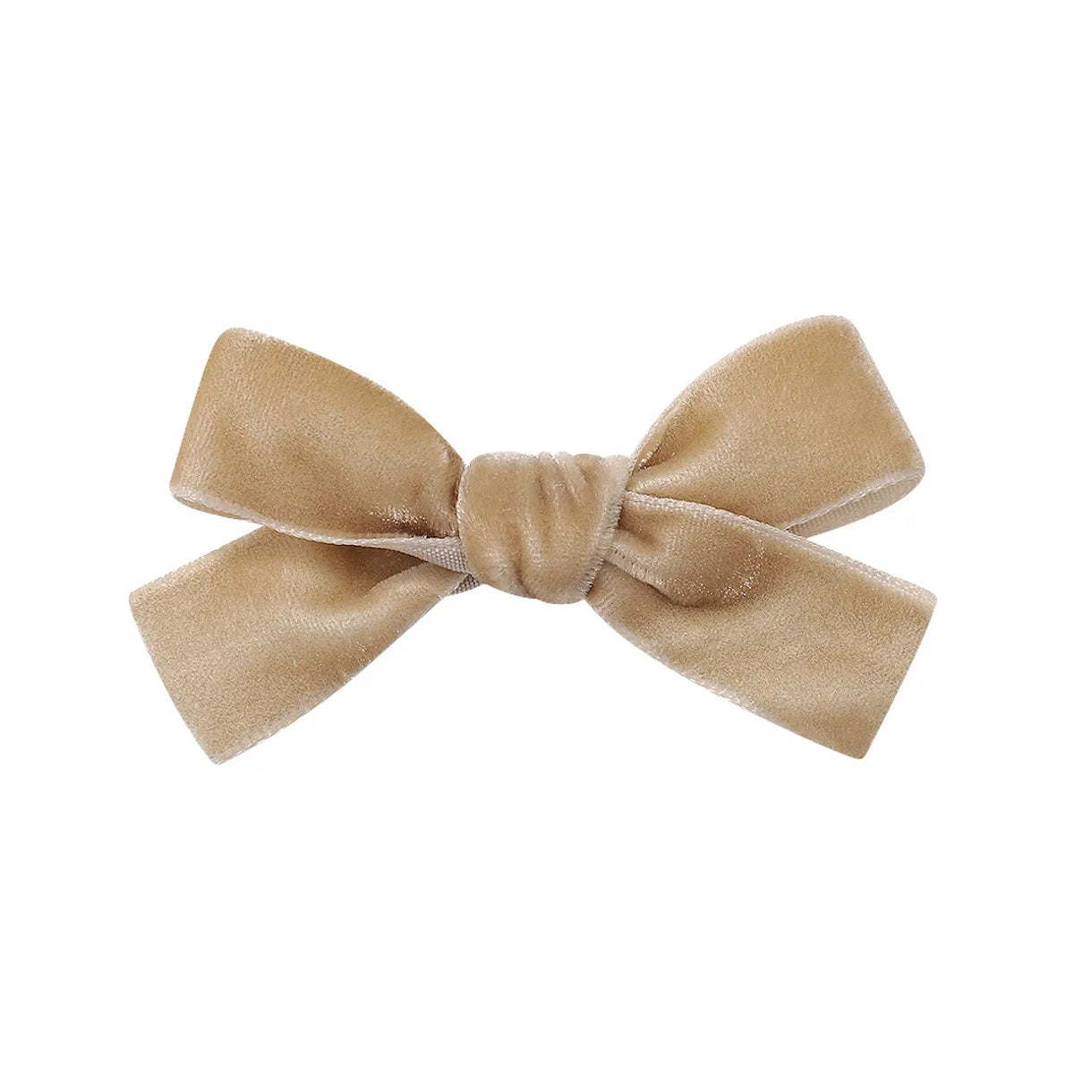 Kid'S Cute Solid Color Bow Knot Cotton Pleated Hair Clip