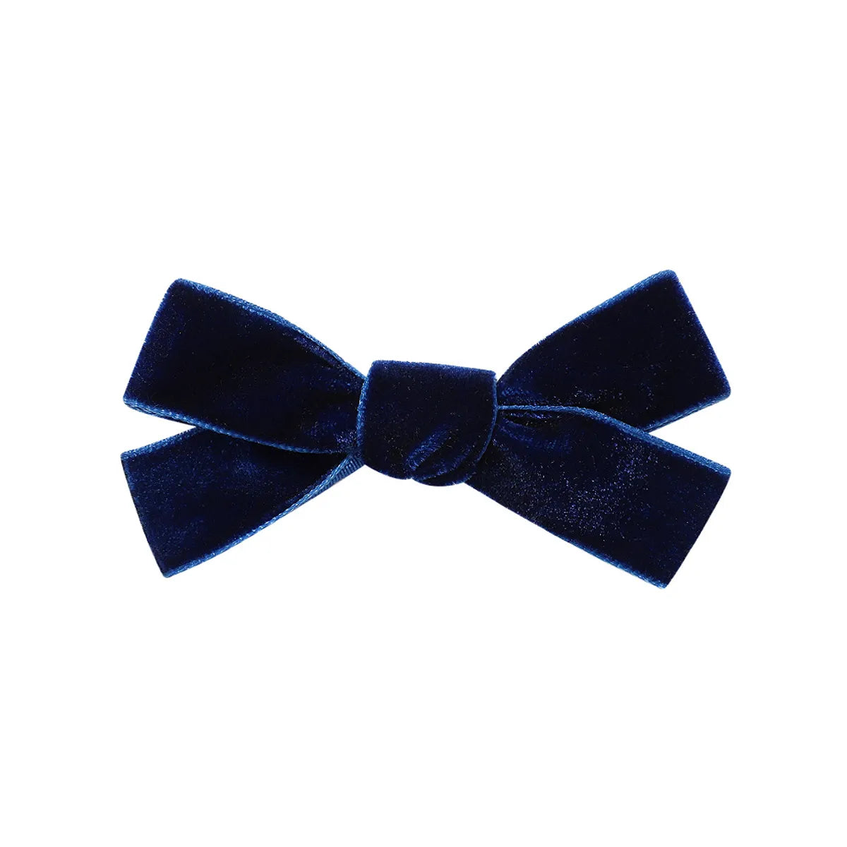 Kid'S Cute Solid Color Bow Knot Cotton Pleated Hair Clip