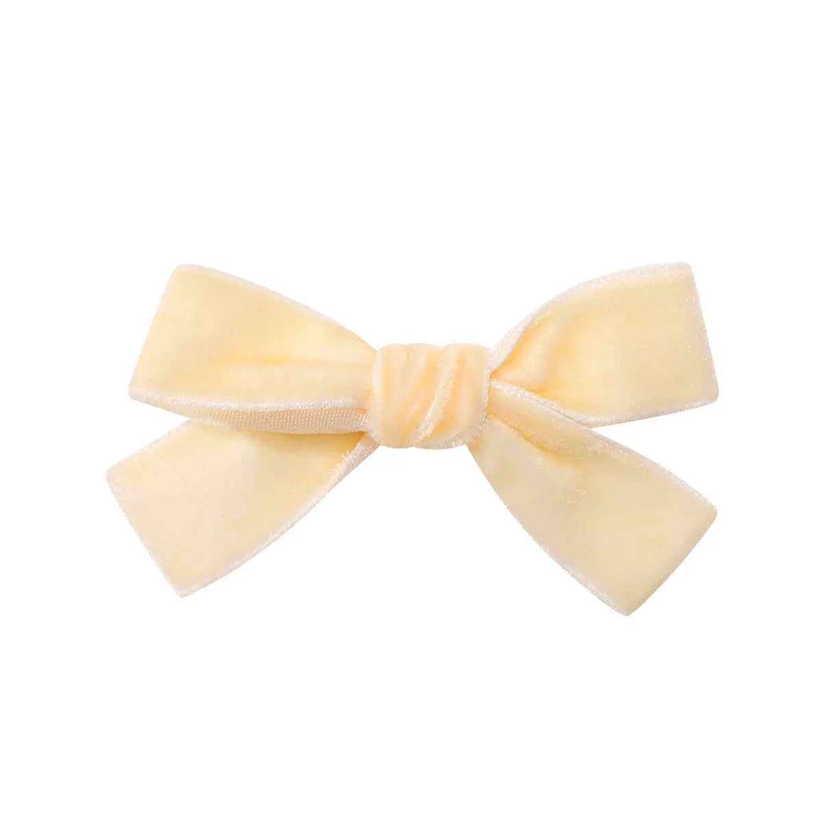 Kid'S Cute Solid Color Bow Knot Cotton Pleated Hair Clip