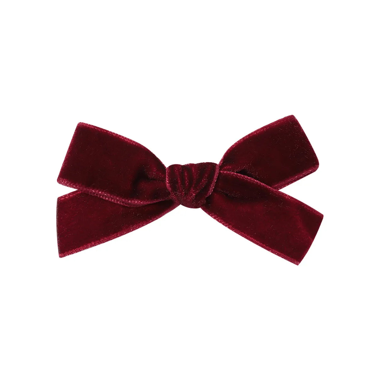 Kid'S Cute Solid Color Bow Knot Cotton Pleated Hair Clip