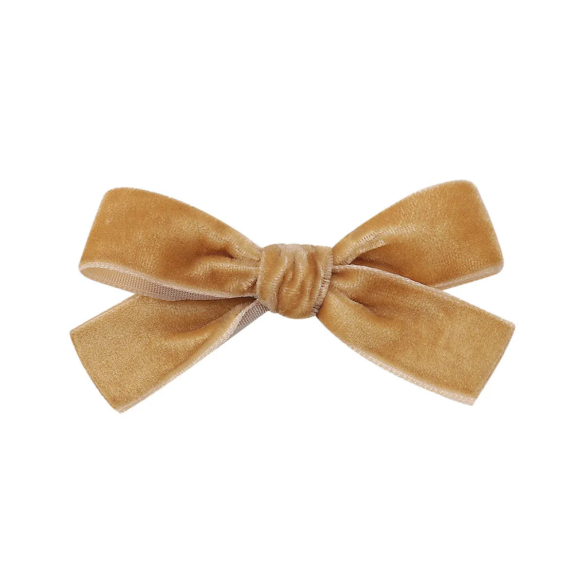 Kid'S Cute Solid Color Bow Knot Cotton Pleated Hair Clip