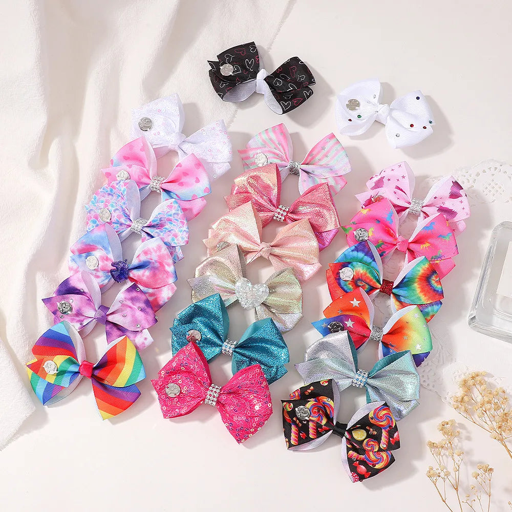 Kid'S Cute Sweet Bow Knot Polyester Hair Clip