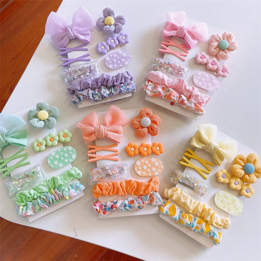 Kid'S Cute Sweet Flower Bow Knot Cloth Hair Clip