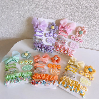 Kid'S Cute Sweet Flower Bow Knot Cloth Hair Clip