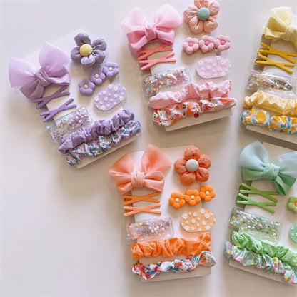 Kid'S Cute Sweet Flower Bow Knot Cloth Hair Clip