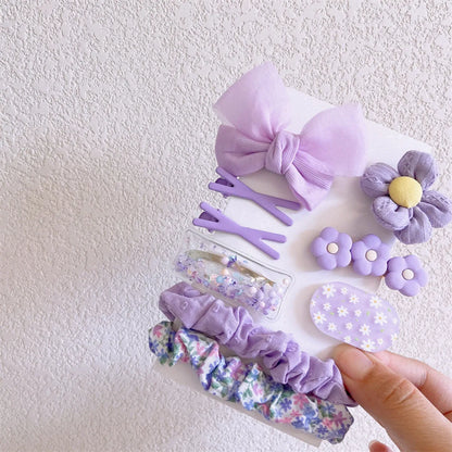 Kid'S Cute Sweet Flower Bow Knot Cloth Hair Clip