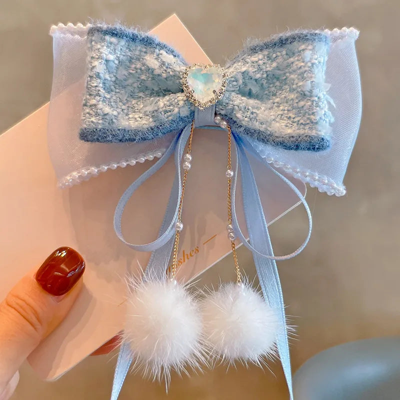 Kid'S Elegant Cute Bow Knot Cloth Hair Clip