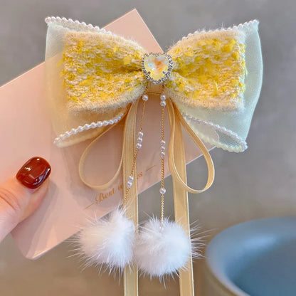 Kid'S Elegant Cute Bow Knot Cloth Hair Clip