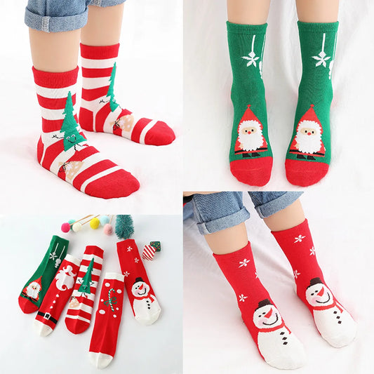 Kid'S Fashion Snowflake Cotton Jacquard Ankle Socks 1 Set