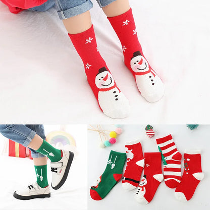 Kid'S Fashion Snowman Cotton Jacquard Ankle Socks 1 Set