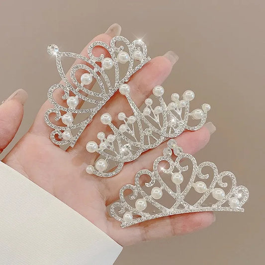 Kid'S IG Style Simple Style Geometric Imitation Pearl Alloy Crown