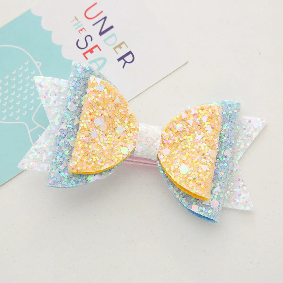 Kid'S Princess Bow Knot Great Sequins Hair Clip