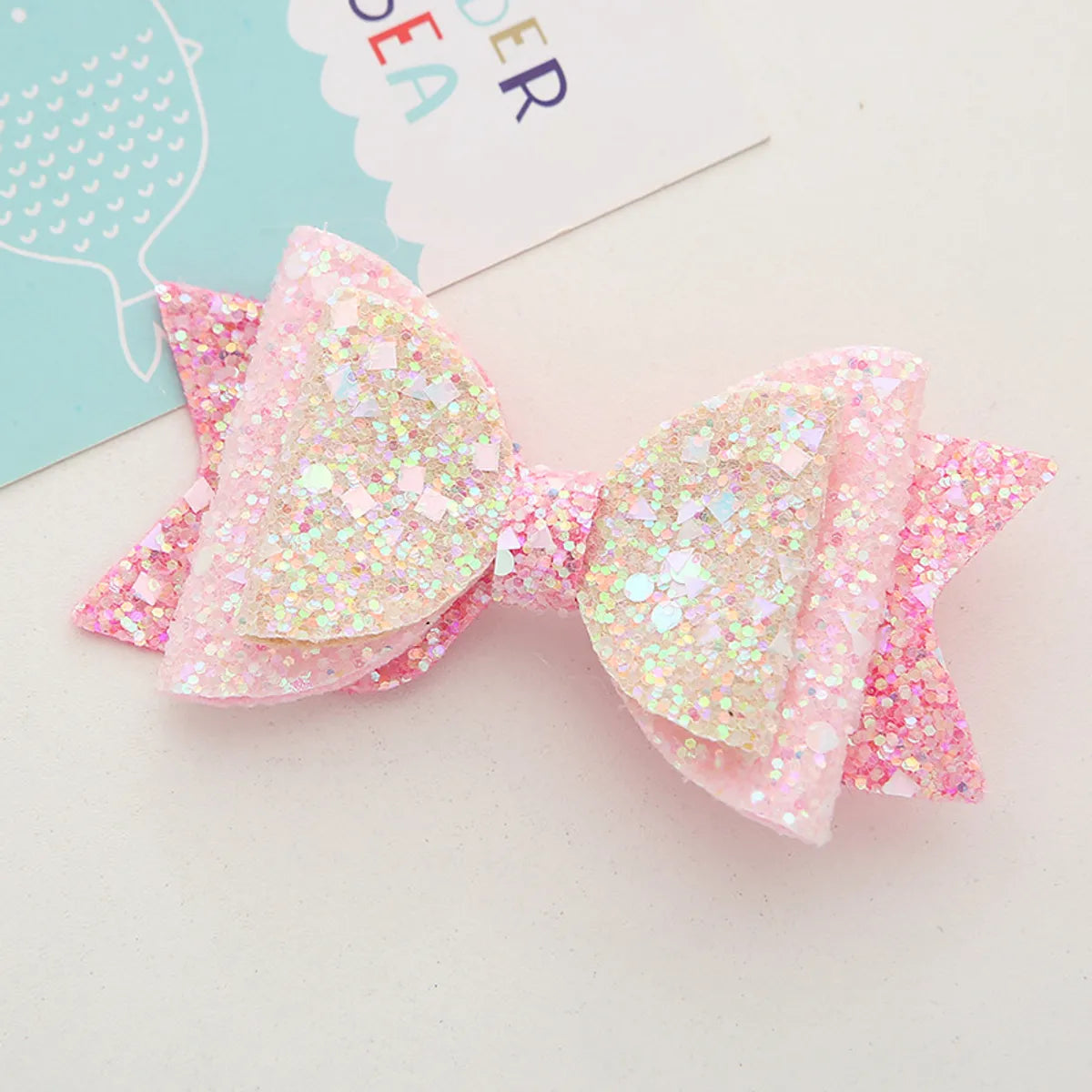 Kid'S Princess Bow Knot Great Sequins Hair Clip