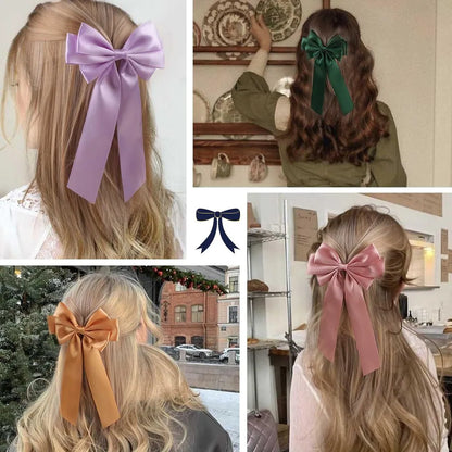 Kid'S Princess Bow Knot Mixed Materials Hair Clip