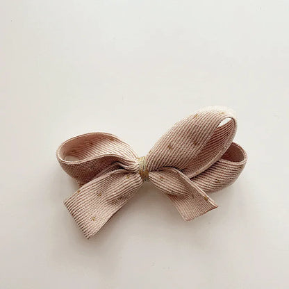 Kid'S Retro Bow Knot Cloth Hair Clip