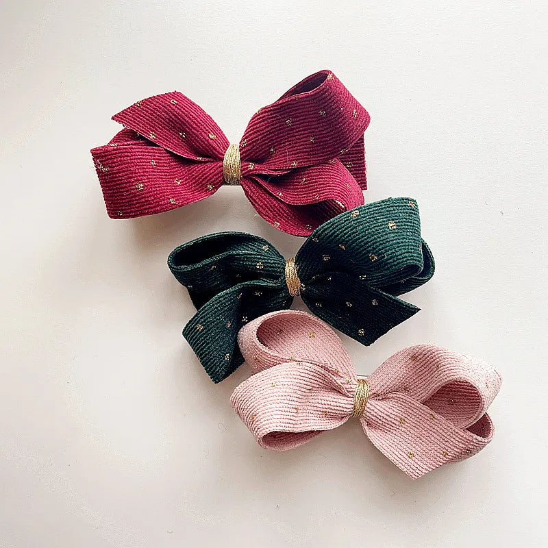 Kid'S Retro Bow Knot Cloth Hair Clip