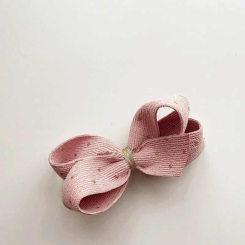 Kid'S Retro Bow Knot Cloth Hair Clip