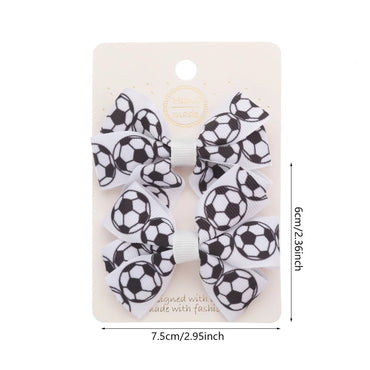 Kid'S Simple Style Classic Style Korean Style Basketball Bow Knot Football Alloy Ribbon Hair Clip