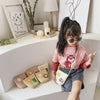 Kid'S Small Straw Animal Cute Bucket Zipper Crossbody Bag