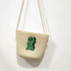 Kid'S Small Straw Animal Cute Bucket Zipper Crossbody Bag