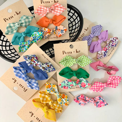 Kid'S Sweet Bow Knot Alloy Cloth Hair Clip