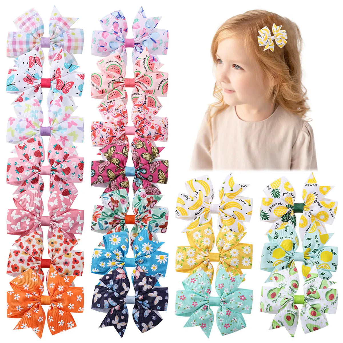 Kid'S Sweet Bow Knot Daisy Polyester Hair Clip