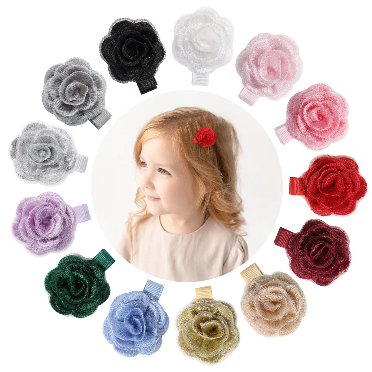 Kid'S Sweet Flower Bow Knot Hair Clip