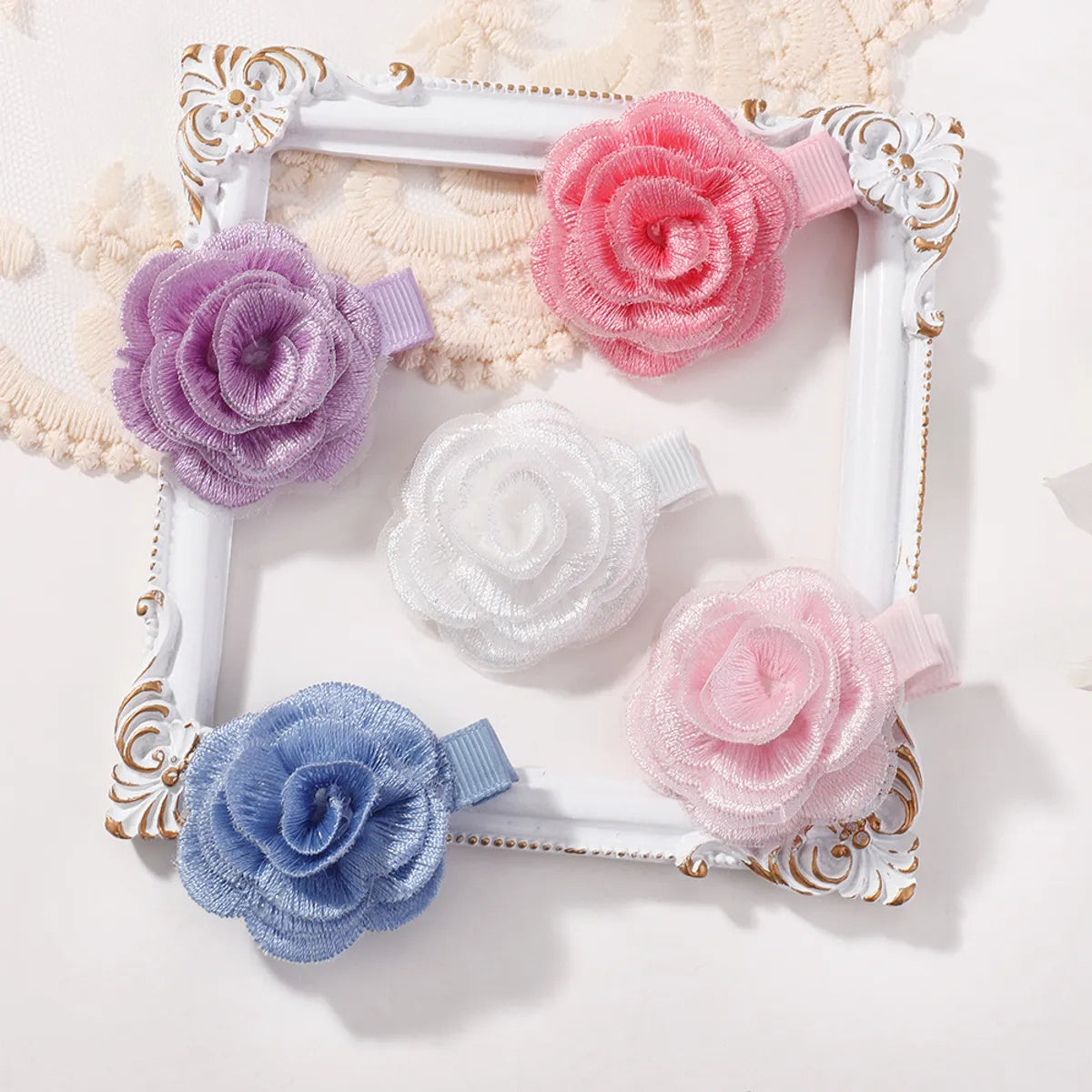 Kid'S Sweet Flower Bow Knot Hair Clip