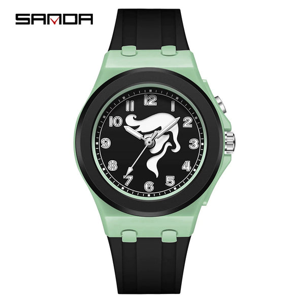 Kids Digital Watch Versatile Casual Minimalist Style Twelve Constellations Abs Case Tpu Strap Round Dial