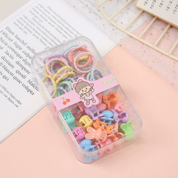Kids Hair Accessories Set Alloy Rubber Band Electroplated For Little Girls