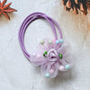 Kids Hair Tie Mesh Flower Mixed Materials Handmade