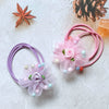 Kids Hair Tie Mesh Flower Mixed Materials Handmade