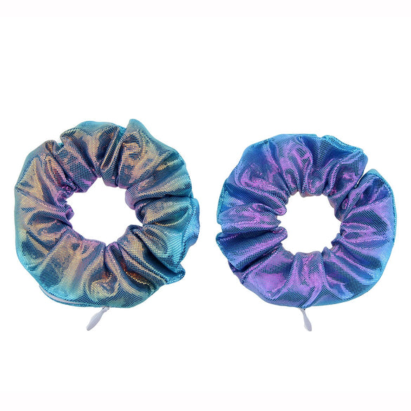 Kids' Handmade Cloth Round Hair Ring Headband With Laser Gradient And Bronzing