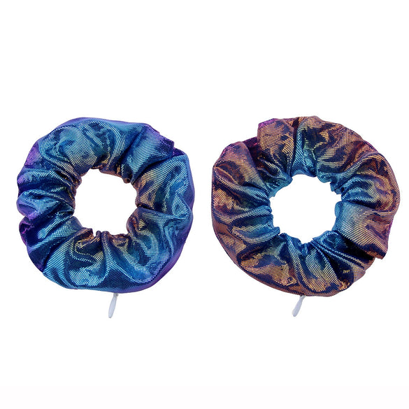 Kids' Handmade Cloth Round Hair Ring Headband With Laser Gradient And Bronzing