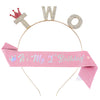 Kids Headband And Shoulder Strap Twopiece Set Glitter Cloth Zinc Alloy Semimanual And Semimechanical