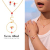 Kids' Jewelry Set Ferris Wheel Pearl Star Necklace Bracelet Ring Earrings Titanium Steel Goldplated