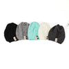 Knitted Acrylic Women's Hat With Hollow Leaves Lace Button Jacquard Patchwork Design
