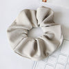 Knitted Fabric Large Intestine Hair Ring Striped Solid Color