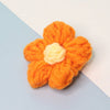 Knitting Cotton And Linen Wool Puff Flower Brooch Couple Style For Sweater Bag Accessories