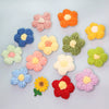 Knitting Cotton And Linen Wool Puff Flower Brooch Couple Style For Sweater Bag Accessories