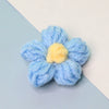 Knitting Cotton And Linen Wool Puff Flower Brooch Couple Style For Sweater Bag Accessories