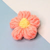 Knitting Cotton And Linen Wool Puff Flower Brooch Couple Style For Sweater Bag Accessories