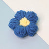 Knitting Cotton And Linen Wool Puff Flower Brooch Couple Style For Sweater Bag Accessories
