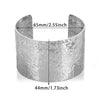 Knock Fold Pattern Wide Exaggerated Women Titanium Steel Bracelet With Electroplating