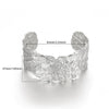 Knock Fold Pattern Wide Exaggerated Women Titanium Steel Bracelet With Electroplating