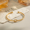Knotted Ball Bracelet Stainless Steel Jewelry With Electroplating In Internet Celebrity Style
