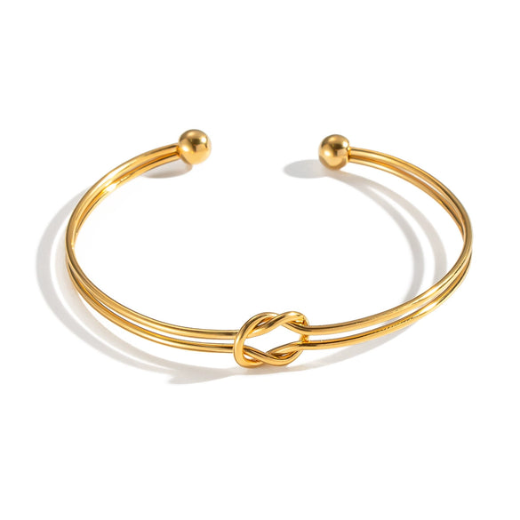 Knotted Ball Bracelet Stainless Steel Jewelry With Electroplating In Internet Celebrity Style