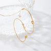 Knotted Round Arrow Multipiece Silver Alloy Geometric Triangle Electroplated Women's Bracelet Twopiece Set